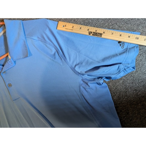 Adidas Golf Club Polo Shirt ClimaCool Men's Blue Quicksilver Size Large - Picture 4 of 10